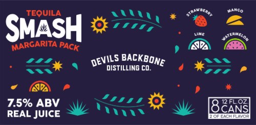 Devils Backbone Tequila Smash Margarita Variety Pack Cans Perspective: top