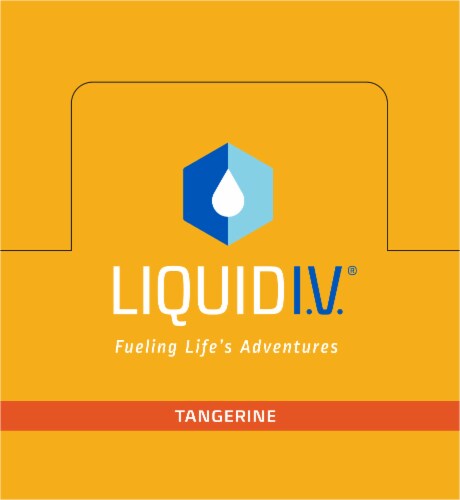 Liquid I.V.® Hydration Multiplier® + Immune Support Tangerine Drink Mix Perspective: top