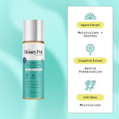 The Honey Pot® Organic Intimate Lubricant Moisturizing With Agave Extract Water Based Perspective: top