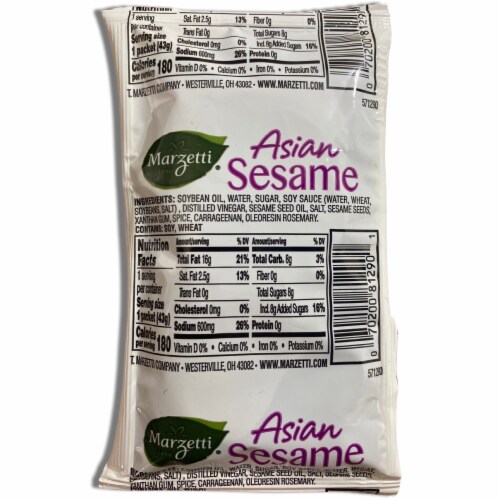 Asian Sesame Salad Dressing Packets | Value Pack | 1.5 Ounce | 20 Count Perspective: top