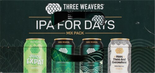 Three Weavers Brewing Company® IPA for Days Mix Pack Beer Variety Pack Perspective: top