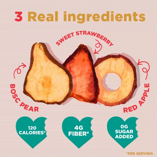 RIND Snacks Straw-Peary Dried Fruit Superfood - 3oz Bags, 6 Bags Total Perspective: top