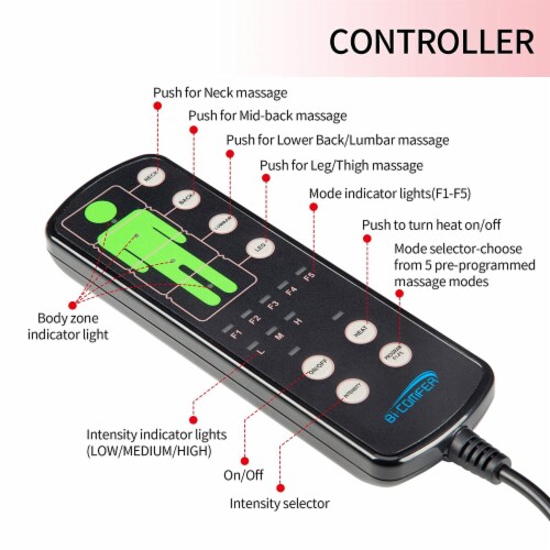 Full Body Massage Pad with Remote and Heat