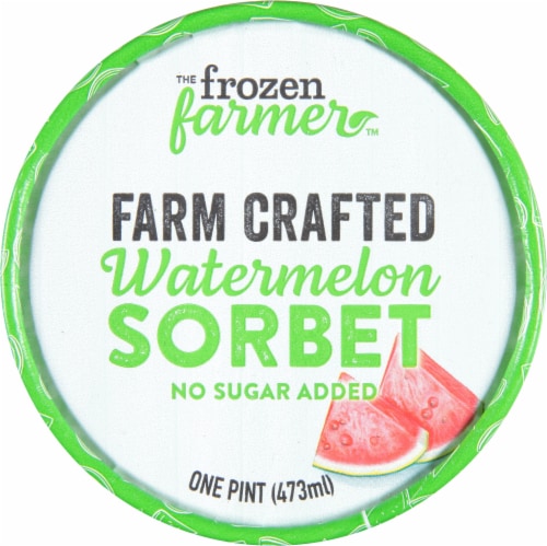 The Frozen Farmer Watermelon Sorbet Pint Perspective: top