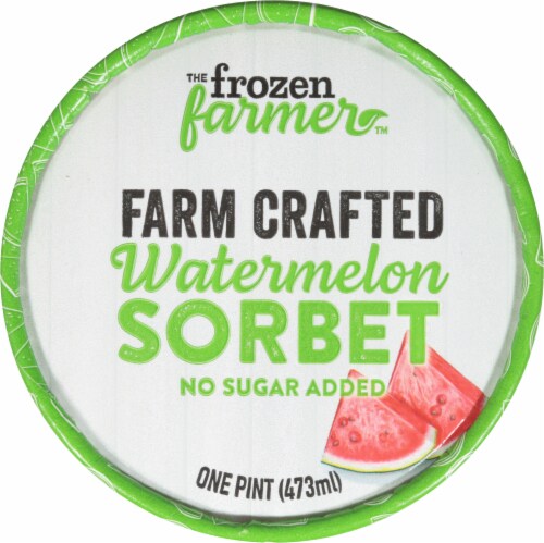 The Frozen Farmer Watermelon Sorbet Pint Perspective: top