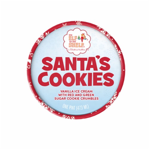 The Frozen Farmer® Elf On The Shelf® Santa's Cookies Vanilla Ice Cream Perspective: top