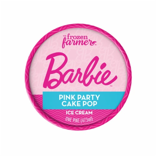 Barbie™ Pink Cake Pop Ice Cream Pint Perspective: top