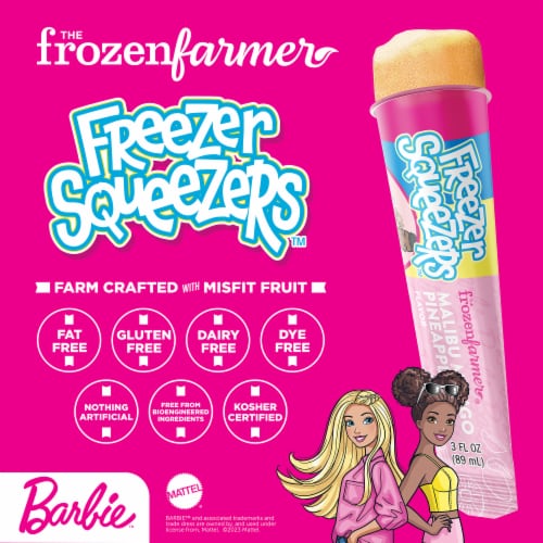 The Frozen Farmer Barbie Freezer Squeezers - Malibu Mango Pineapple Perspective: top