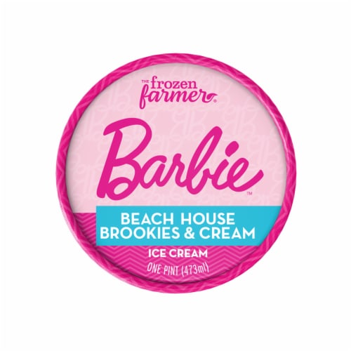 The Frozen Farmer® Barbie™ Beachouse Brookies & Cream Ice Cream Pint Perspective: top
