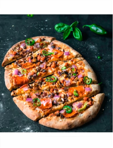 Wicked Kitchen™ Medium Spicy Non GMO Plant Based The Wicked Meaty Pizza Perspective: top