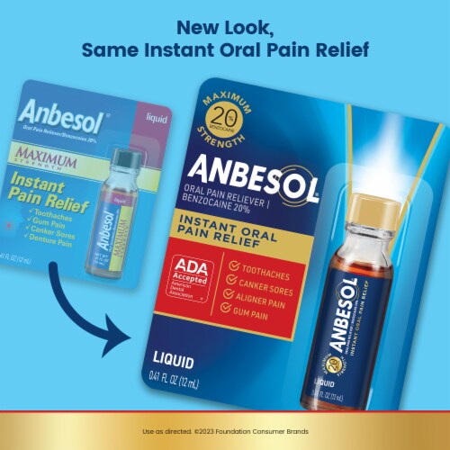 Anbesol® Maximum Strength Instant Oral Pain Relief Liquid Perspective: top