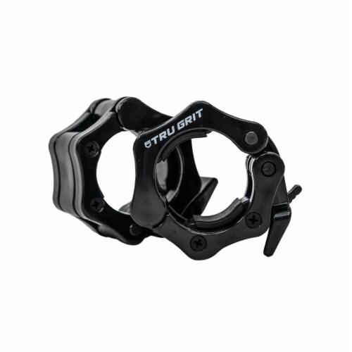 Tru Grit Barbell Collar Pair - Black Perspective: top