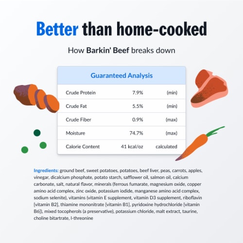 PetPlate Human-Grade Beef Entrée Fresh Dog Food For All Life Stages Perspective: top