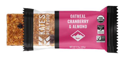 Kate's Real Food® Oatmeal Cranberry & Almond Bar Perspective: top