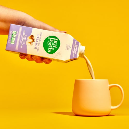 nutpods® Unsweetened Non Dairy Toasted Marshmallow made with Almonds and Coconuts Coffee Creamer Perspective: top