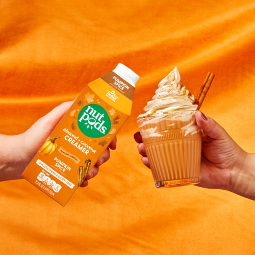 nutpods® Unsweetened Non Dairy Pumpkin Spice made with Almonds and Coconuts Coffee Creamer Perspective: top