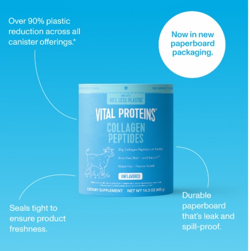 Vital Proteins® Unflavored Collagen Peptides Dietary Supplement Powder Perspective: top