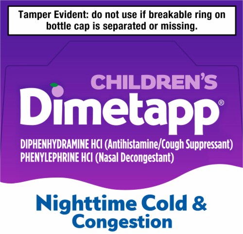 DimeTapp Nightime Cold & Congestion Medicine Perspective: top
