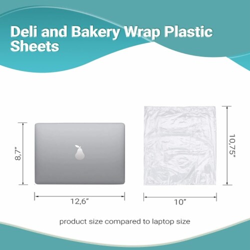 1000 Pack Clear Food Wrap Sheets 10  x 10.75  Deli and Baker Perspective: top