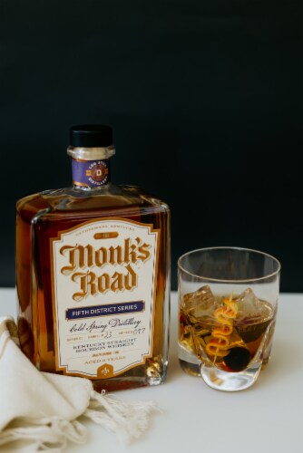 Monk's Road Fifth District Series Cold Spring Distillery Bourbon Whiskey Perspective: top