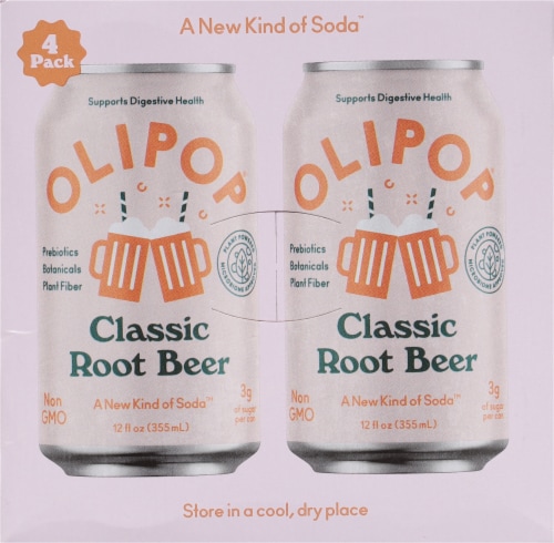 Olipop® Classic Root Beer Prebiotic Soda Perspective: top