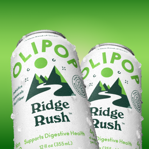 Olipop® Ridge Rush™ Soda Can Perspective: top