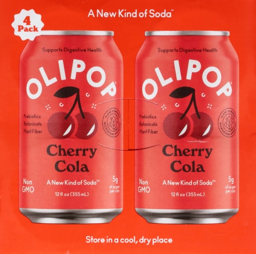 Olipop® Cherry Cola Prebiotic Soda Perspective: top
