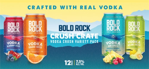 Bold Rock® Crush Crate Vodka Crush Variety Pack Perspective: top