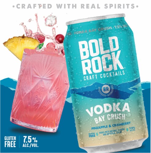 Bold Rock® Craft Cocktails Vodka Bay Crush Pineapple & Cranberry Perspective: top