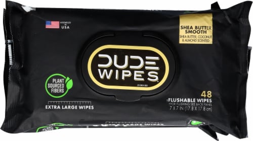 DUDE Wipes® Shea Butter Smooth Extra Large 3 Pack Perspective: top