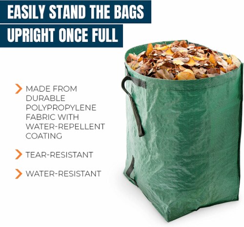 MEKKAPRO Big Gulp Leaf Garden Bag, 2-Pack with Reinforced Handles, 53 Gallon Perspective: top
