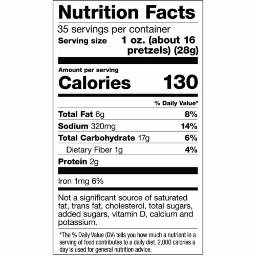 Dot's Homestyle Pretzels Original Seasoned (35 Ounce) Perspective: top