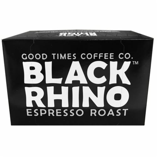 Black Rhino Espresso Roast Coffee, Single Serve Cups for Keurig K-Cup Pod Brewers, 12 Count Perspective: top