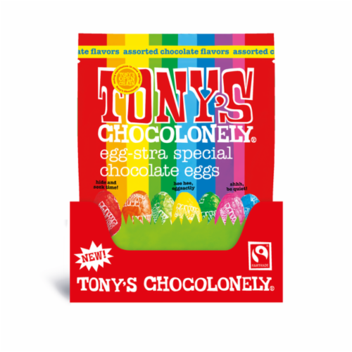 Tony's Chocolonely Egg-stra Special Chocolate Eggs Perspective: top
