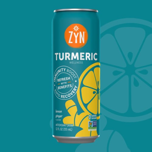Zyn® Immunity & Recovery Lemon Ginger Turmeric Wellness Drink Perspective: top