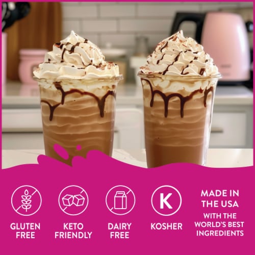 Jordan's Skinny Mixes® Sauces Dark Chocolate Espresso Sauce Topping Perspective: top
