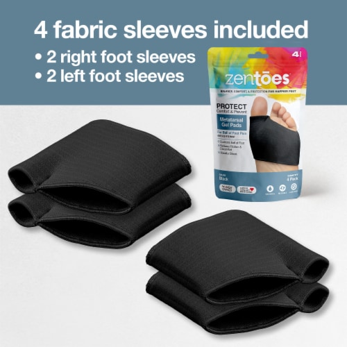 Metatarsal Sleeves with Gel Pads - 2 Pairs - Beige / Small