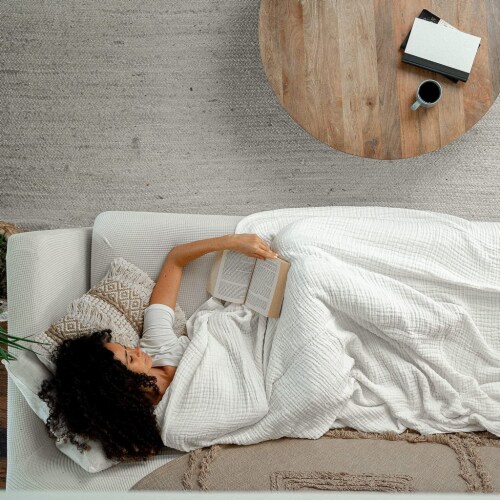 Muslin Blanket for Adults Extra Large Twin 90 x 66 White