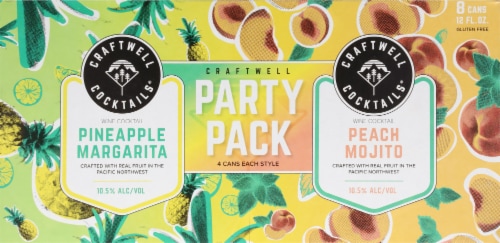 Craftwell Cocktails® Pineapple Margarita + Peach Mojito Cans Perspective: top