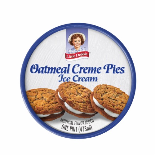 Little Debbie® Oatmeal Creme Pie Ice Cream Pint Perspective: top
