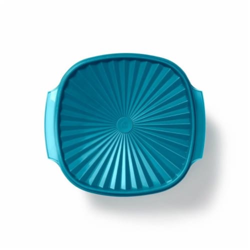 Tupperware Heritage Square Bowl - Mysterious Green Perspective: top