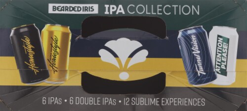 Bearded Iris Brewing IPA Collection Variety Pack Cans Perspective: top