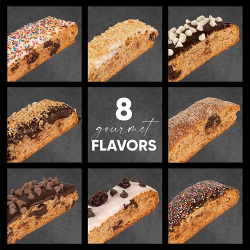 COOKIES GIFT BASKET | Gluten Free Biscotti Gift Basket [8 Count] Perspective: top