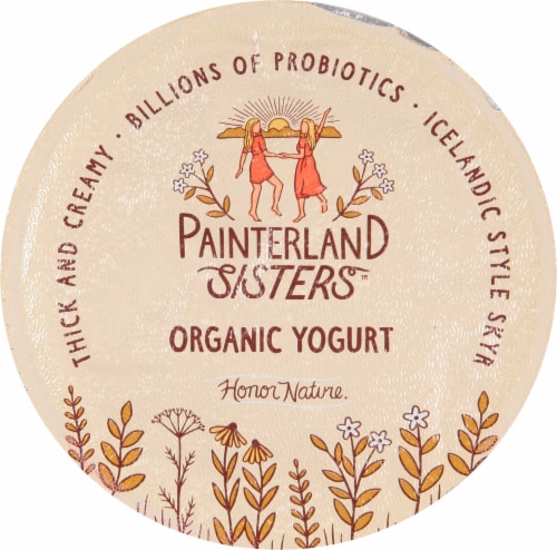 Painterland Sisters™ Vanilla Organic 6% Milkfat Skyr Yogurt Cup Perspective: top