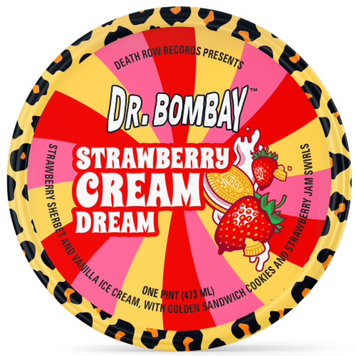 Dr. Bombay™ Strawberry Cream Dream Ice Cream Pint Perspective: top