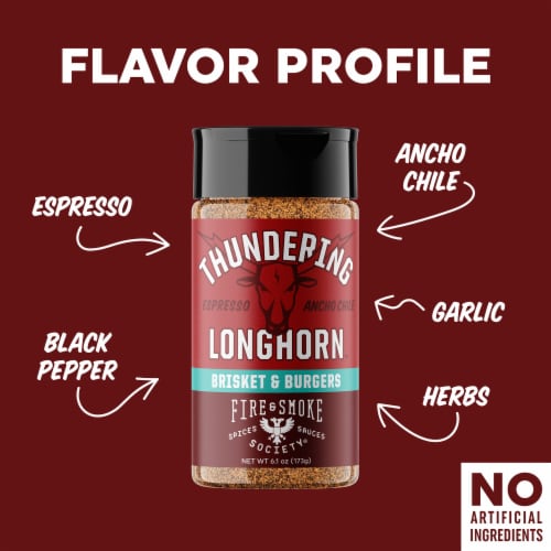Fire & Smoke Society® Thundering Longhorn Beef Rub Perspective: top