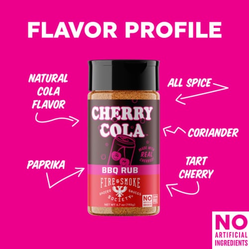 Fire & Smoke Society® Cherry Cola™ BBQ Rub Perspective: top
