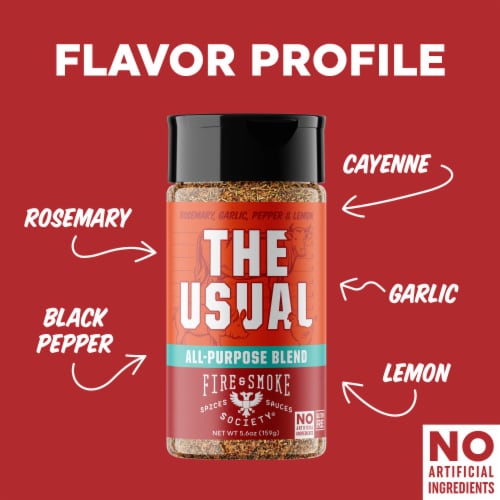 Fire & Smoke Society® The Usual® All Purpose Seasoning Perspective: top