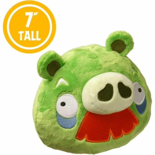 Angry Birds Green Moustache Foreman Pig Plush Bad Piggies 7 Pillow Doll Soft Toy Mighty Mojo 1 unit Dillons Food Stores