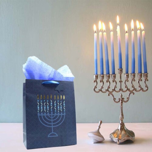 Hannukah Large Holiday Christmas Christmas Gift Bag Perspective: top